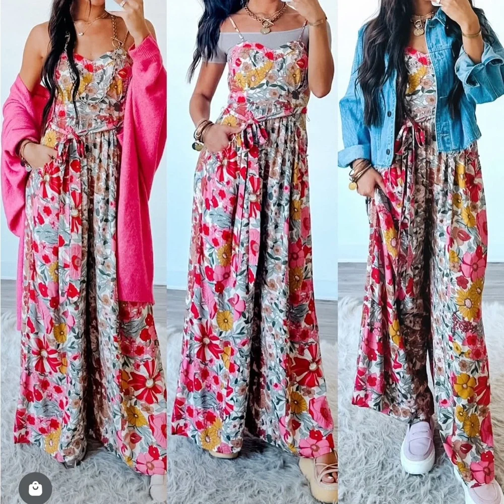 Mindy Mae’s Loralei Floral Jumpsuit - Picture 3 of 4